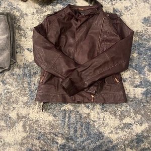 Small Brown Ana Leather Jacket